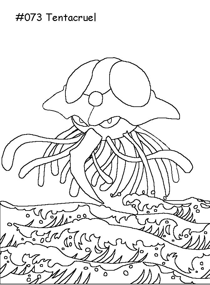 coloriage pokemon tentacruel